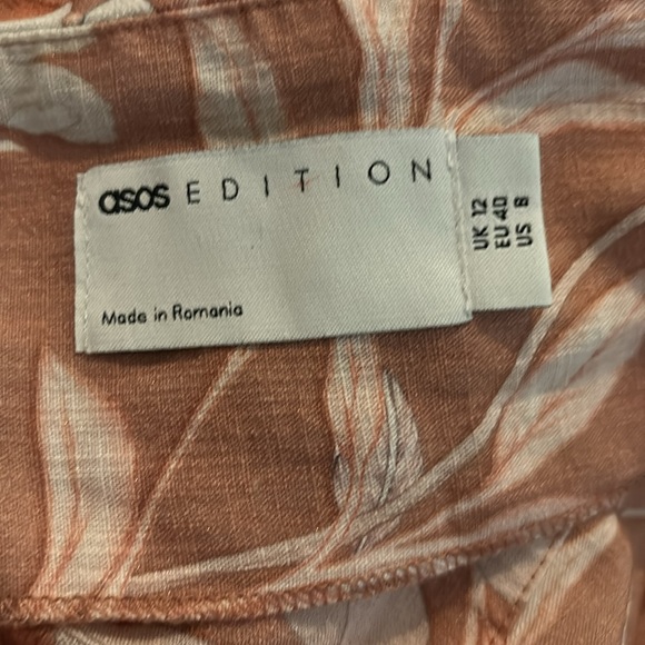 ASOS EDITION twist front off shoulder top and skirt in linen
floral print. - Picture 12 of 14